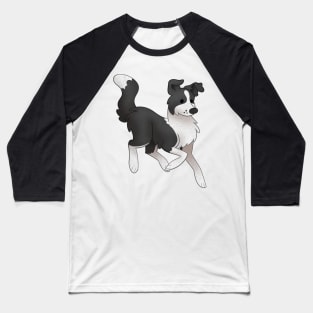 Cozy Border Collie Baseball T-Shirt